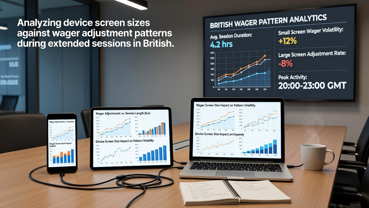 Infographic illustrating device screen size impact on betting behavior in UK hybrid casino games