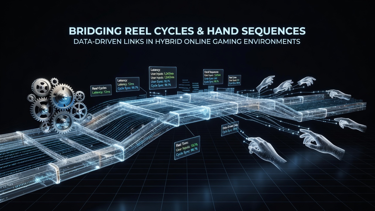 Analytics dashboard displaying reel cycle data overlaid with blackjack hand sequence metrics from hybrid casino software