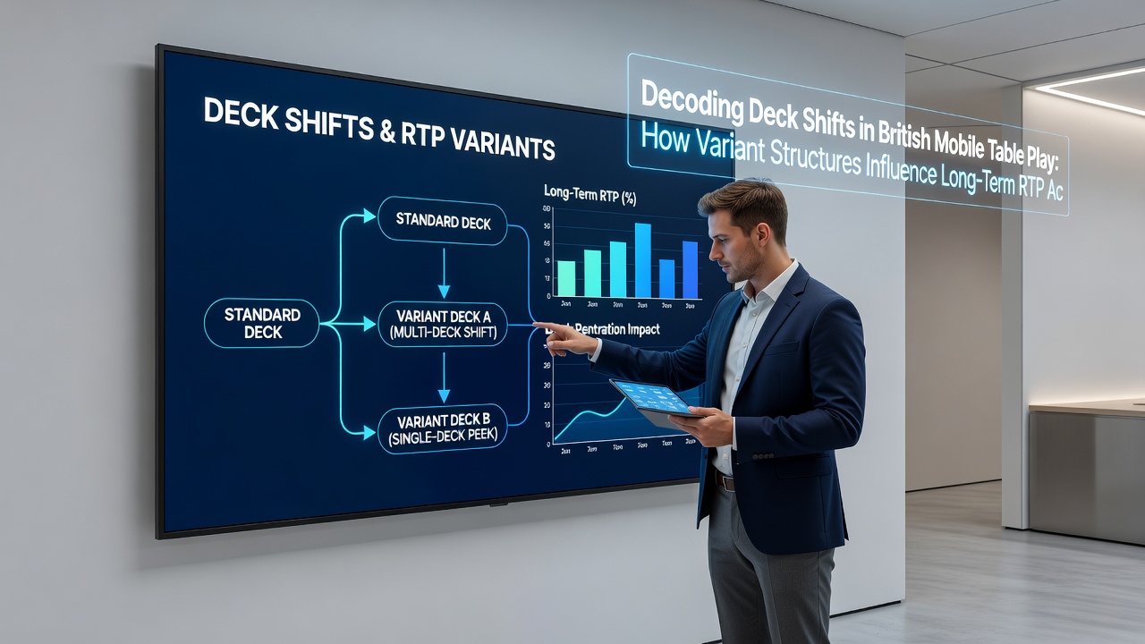 Data visualization of RTP variance across different deck structures in mobile blackjack