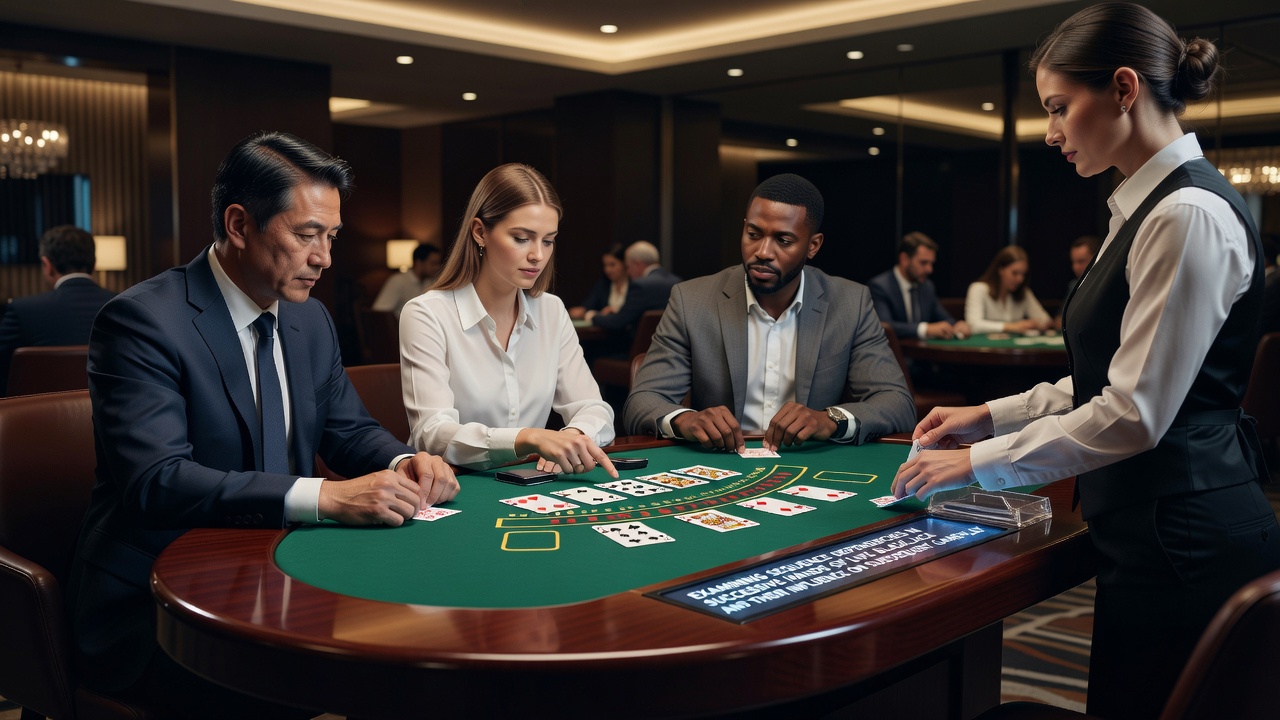 Slot machine interface next to blackjack table highlighting player movement between games