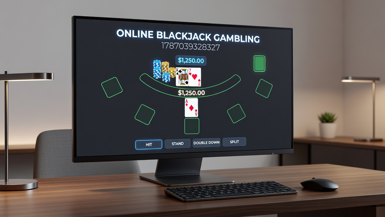 Live dealer blackjack setup with professional croupier at online casino studio