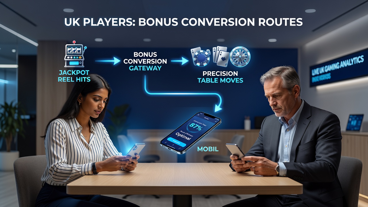 Close-up of mobile blackjack table with strategic card decisions and bonus meter overlay